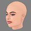 Ariana Greenblatt Head - No Hair - Low poly head for game