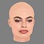 Ariana Greenblatt Head - No Hair - Low poly head for game
