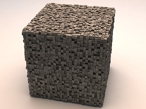 3d model sci-fi shapes - cube