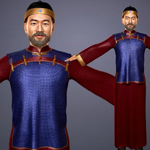 3D model Chinese ancient Qing Dynasty shopkeeper