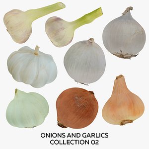 Onions and Garlics Collection 02 - 8 models RAW Scans 3D