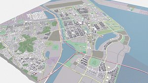 Cityscape Songdo South Korea 3D model