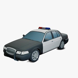 PoliceCar Cartoon 3D Model Stylized 3D