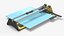 3D Tile Cutter with Blue Ceramic Tile model