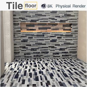 3D Texture PBR 8K Floor tiles C4D Physical Render 0095