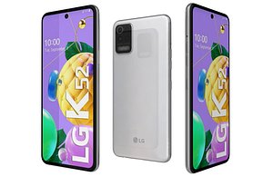3D Lg K52 White Low Poly model