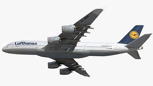 3D airbus a380-1000 lufthansa