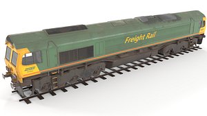 3D diesel locomotive polys