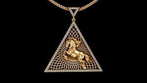 ultra triangle hours pendant