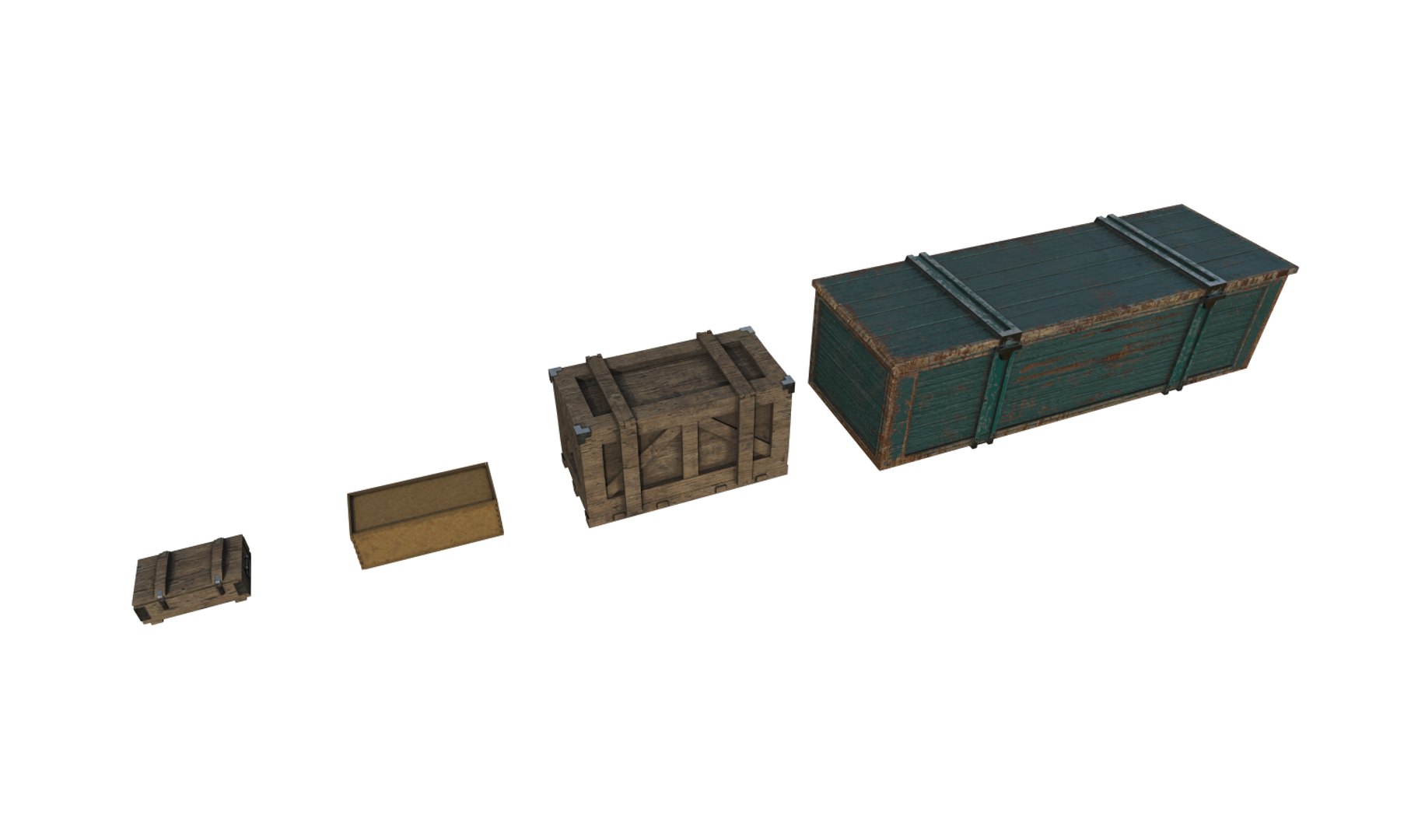 3D Crates Pack 2 Model - TurboSquid 2100308