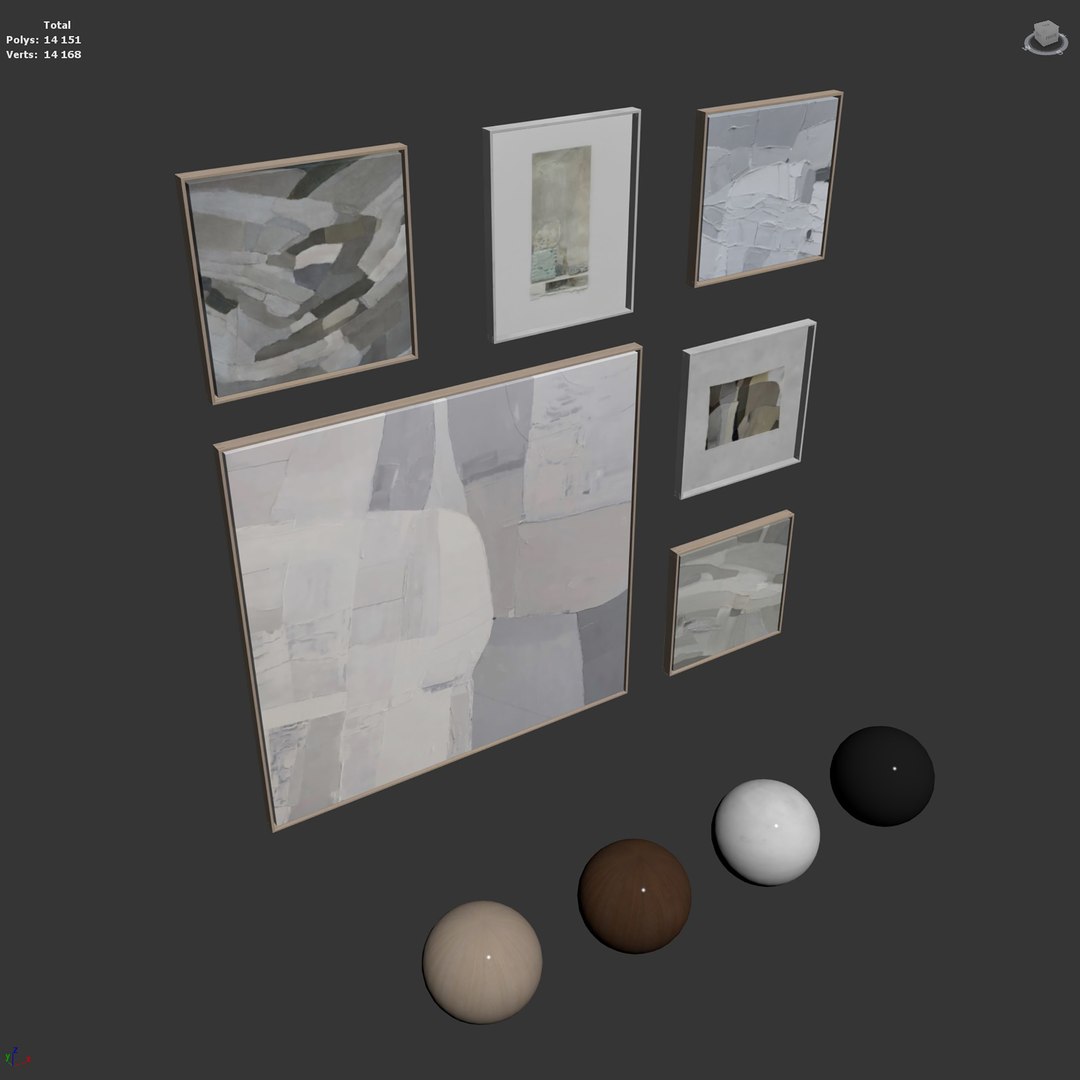 Abstract Painting Frame Set 06 3D Model - TurboSquid 2340994