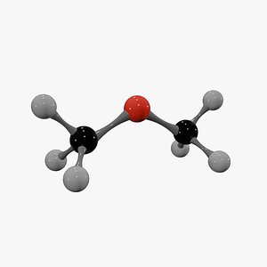 Dimethyl Ether Molecule 3D model