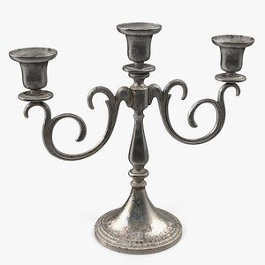 Silver Candle Holders 3D Model