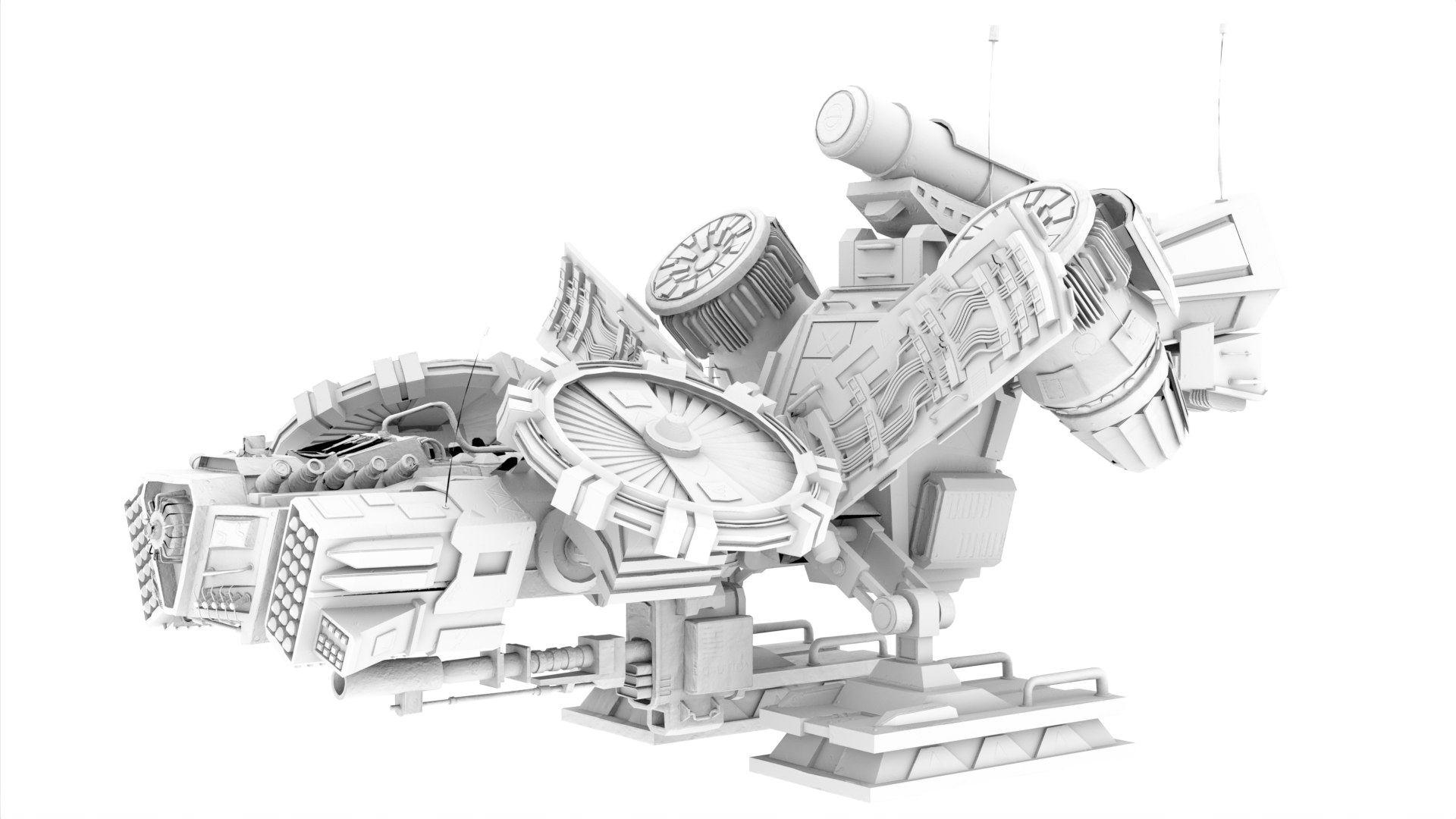 Sci-fi Military war drone 3D model https://p.turbosquid.com/ts-thumb/xg/ZJmEao/rt/front_ambientocclusion/png/1716281633/1920x1080/fit_q87/052ee4a97961870f3539a4c047b8678abcacaacc/front_ambientocclusion.jpg
