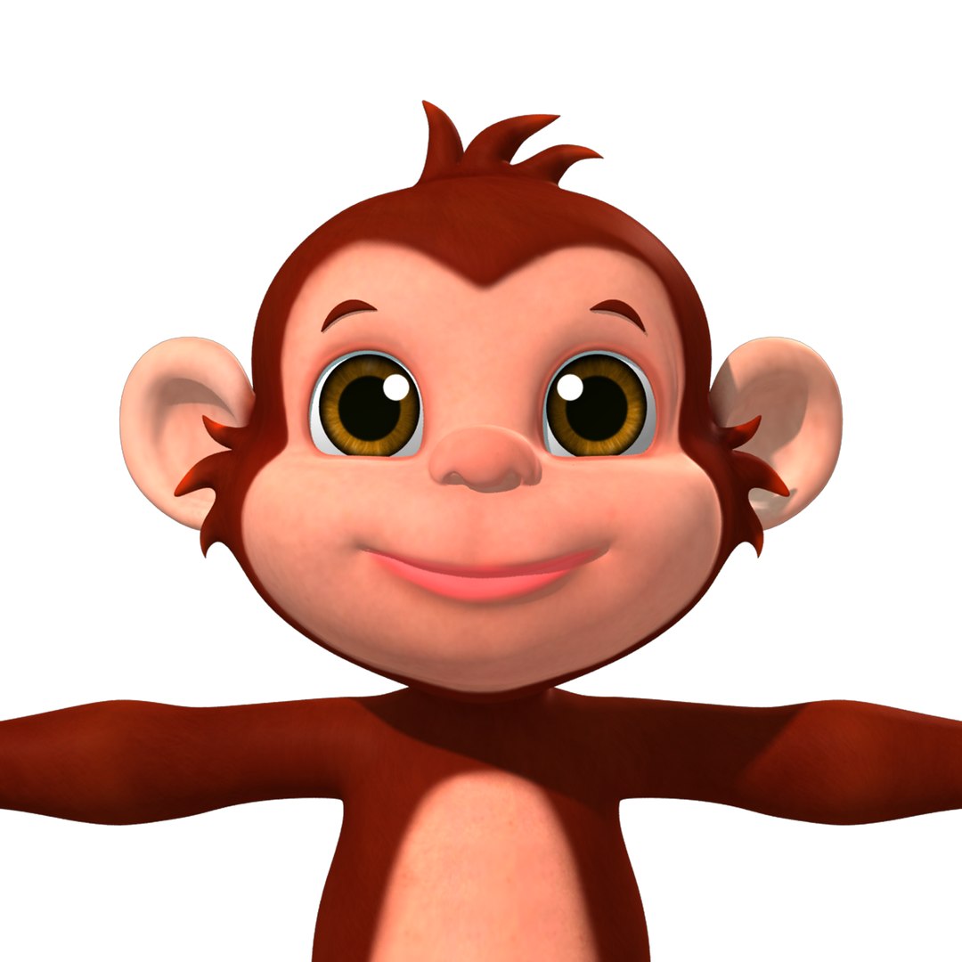 cartoon monkey 3D model https://p.turbosquid.com/ts-thumb/xg/dYwdJl/QyIERfIf/baby_monkey_front/png/1523382998/1920x1080/fit_q87/7afcc6ff0ffcfa477477b888e449a6f8b10d204d/baby_monkey_front.jpg