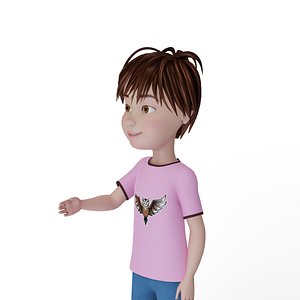 Cartoon Boy Teen Rigged and Animated in Blender with Unity
