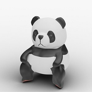 Urso panda dos desenhos animados Modelo 3D $9 - .stl .obj .blend