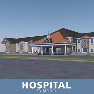 hospital entrance windows 3D model