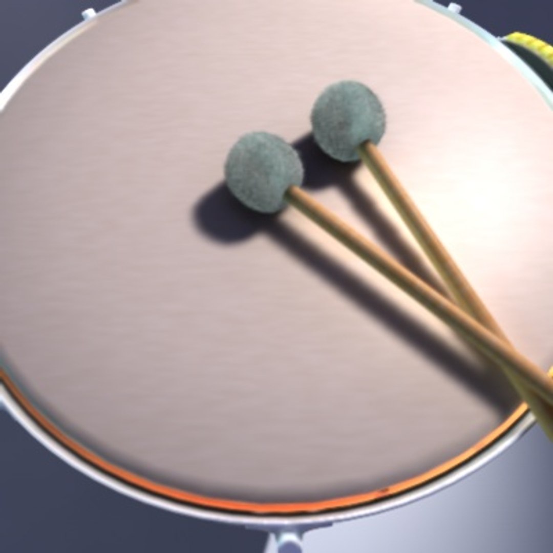 3d model timpani orchestral instrument