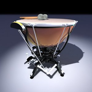 3d model timpani orchestral instrument