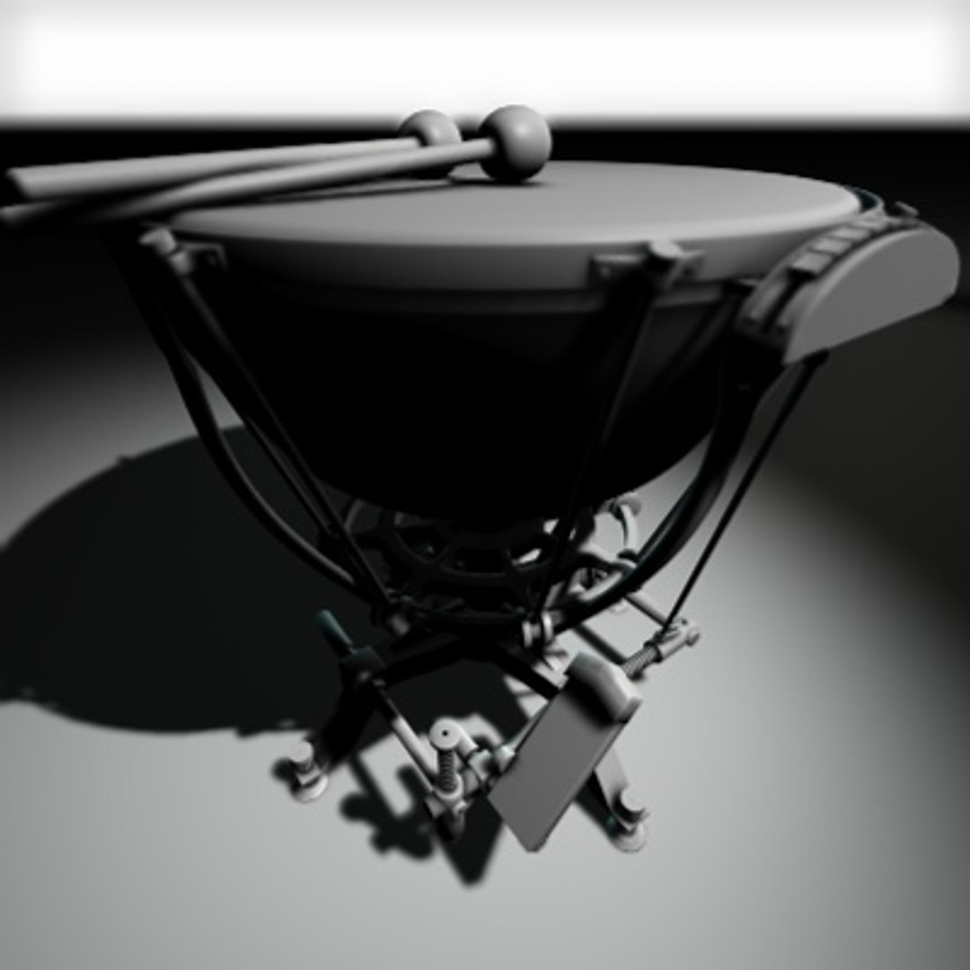 3d model timpani orchestral instrument