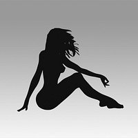 Girl logo lasercut