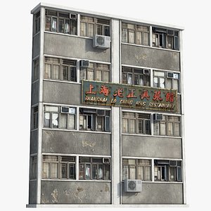 3D Hong Kong Building Front model
