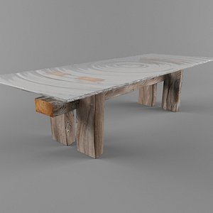 Reclaimed Wood and Glass Coffee Table
