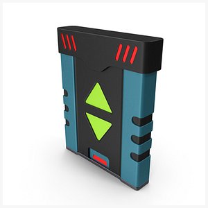 SciFi Access Key Cartridge Blue V8 PBR 3D
