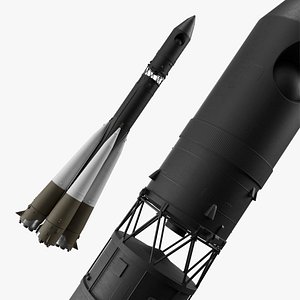 Historic Space Launcher for Crewed Spaceflight 3D model
