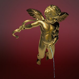 3d model sculpture cupid pis