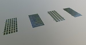 3D Bifacial Solar Glass Panel 1950x990x10