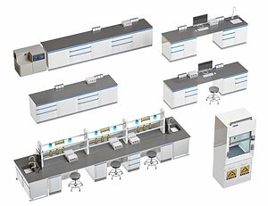 Laboratory Table Experiment Table Laboratory Furniture 3D
