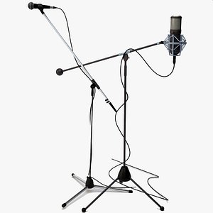 Microphone Mic Audio Recording Podcast Voice Sound MicStand