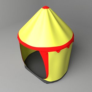 3D model cylinder tent