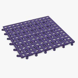 Plastic Floor Mat Tile Blue