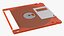 3D Sony MFD 2HD Floppy Diskette Orange model