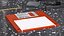 3D Sony MFD 2HD Floppy Diskette Orange model