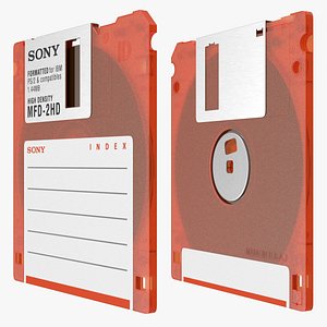 Sony MFD 2HD Floppy Diskette Orange