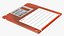 3D Sony MFD 2HD Floppy Diskette Orange model