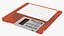 3D Sony MFD 2HD Floppy Diskette Orange model