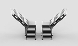 Mild Steel Stairs 3D model