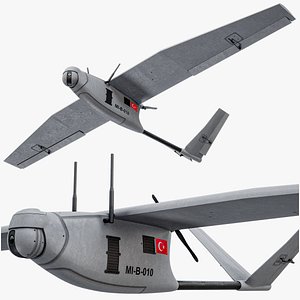 3D Rigged Bayraktar Mini UAV PBR model