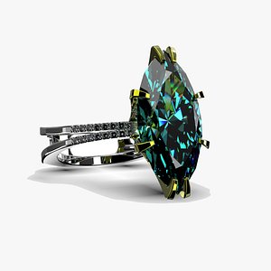 Marquise Ring EL-PV 3D model