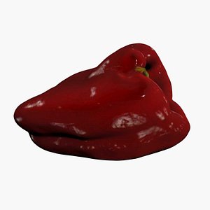 3D Red Pepper 3D Scan High Quality