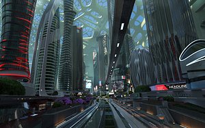 3D green future city model