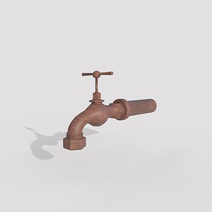 rusty faucet 3D model