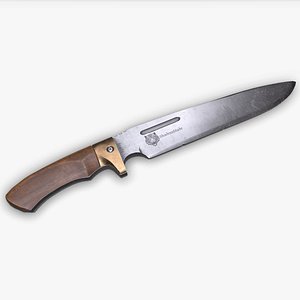 Old Hunting Knife Low-poly PBR