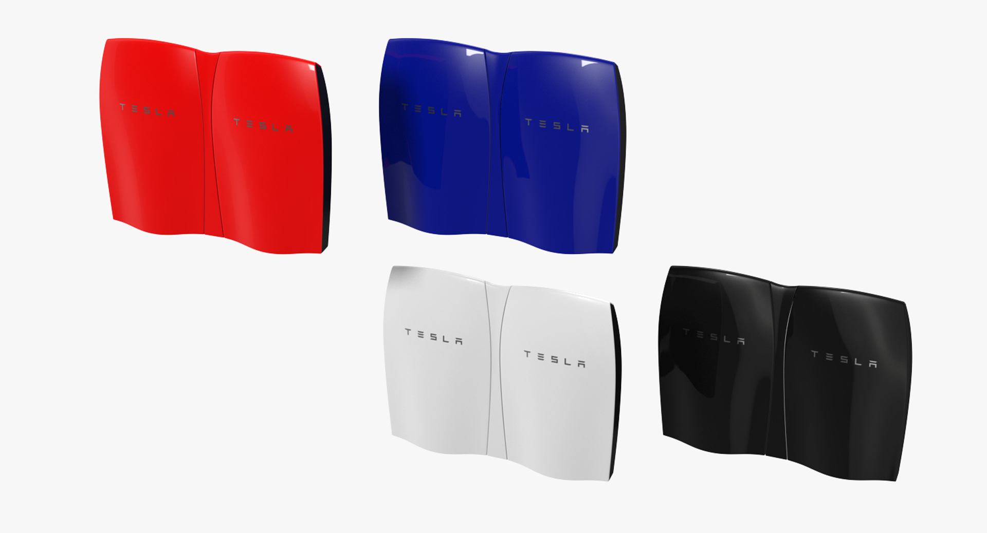 3d Model Tesla Powerwall Double Unit