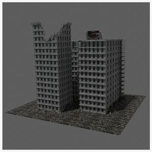 post apocalyptic buildings model